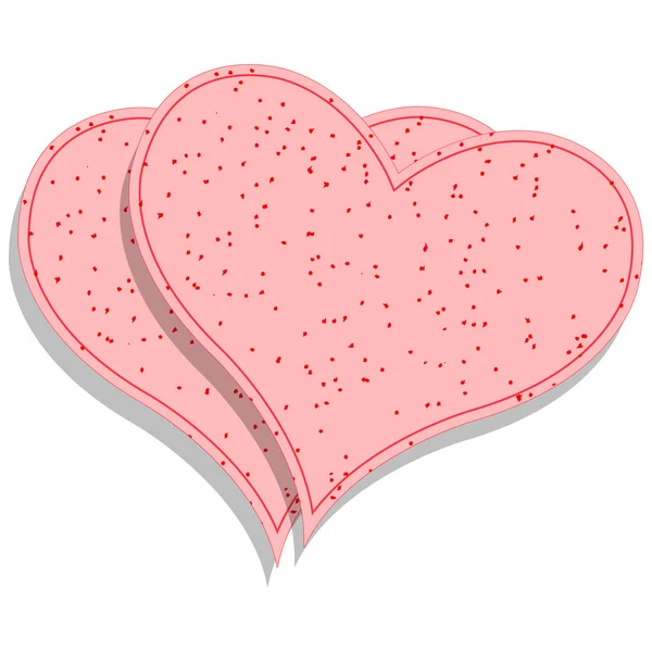 Papel corações rosa —  Vetores de Stock