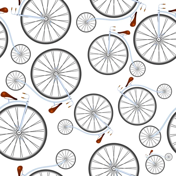 Patrón de bicicletas antiguas — Vector de stock