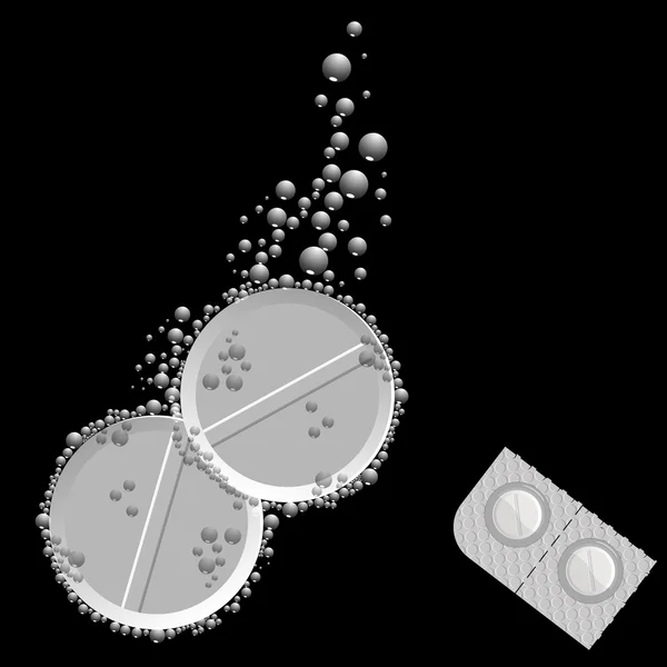 Pilules effervescentes — Image vectorielle