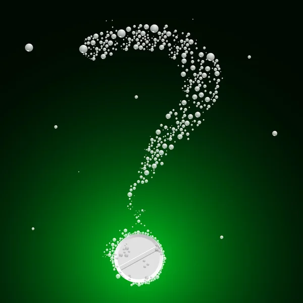 Bubbling question mark — Stock Vector