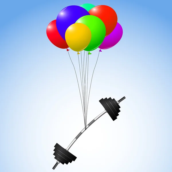Luftballons und Gewichte — Stockvektor