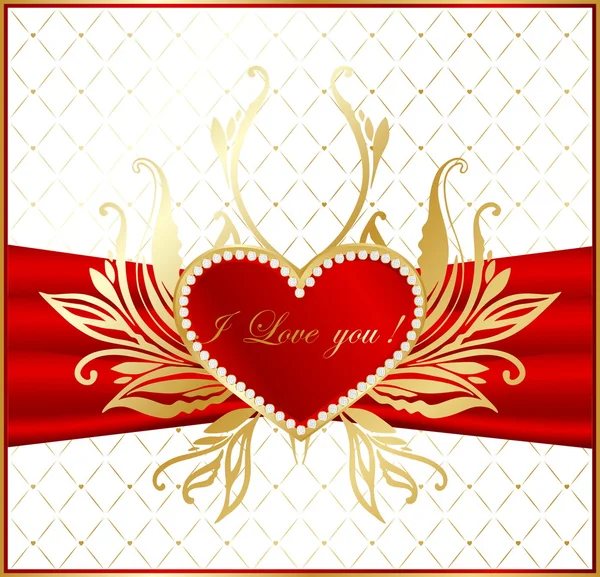 Carte de Saint-Valentin floral — Image vectorielle