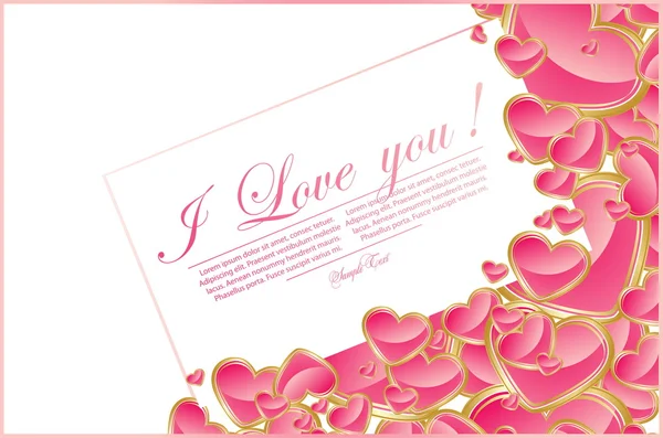 Cartão de Valentine abstrato com coração — Vetor de Stock
