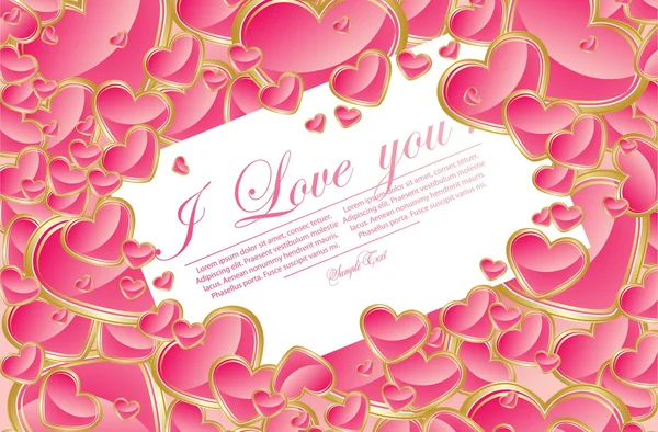 Abstract valentine card with heart — Stock Vector