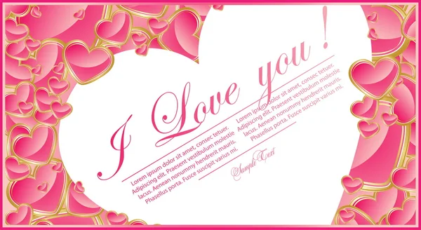 Cartão de Valentine abstrato com coração —  Vetores de Stock