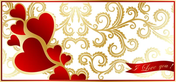 Tarjeta de San Valentín abstracta con corazón — Archivo Imágenes Vectoriales