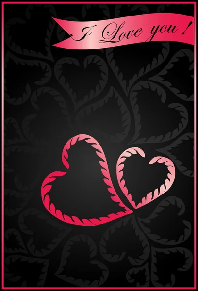 Valentine's day vector background with hearts — Stock Vector