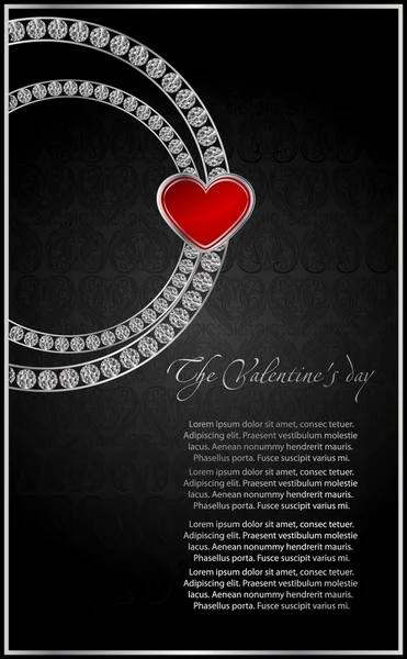Carte de Saint-Valentin abstraite avec des coeurs — Image vectorielle