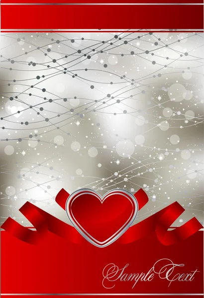 Cartão de Valentim abstrato com corações —  Vetores de Stock