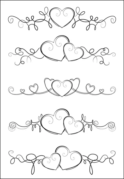 Cards templates with heart — Stock Vector