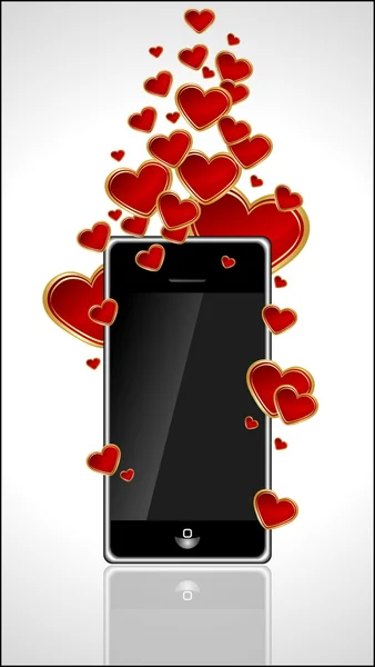 Tarjeta de San Valentín abstracta con corazones — Vector de stock