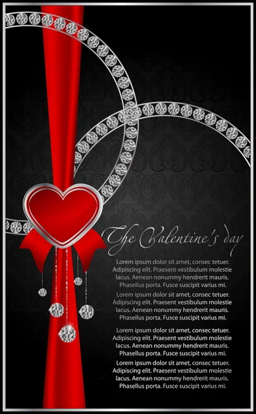 Абстрактная валентинка с сердцем — стоковый вектор