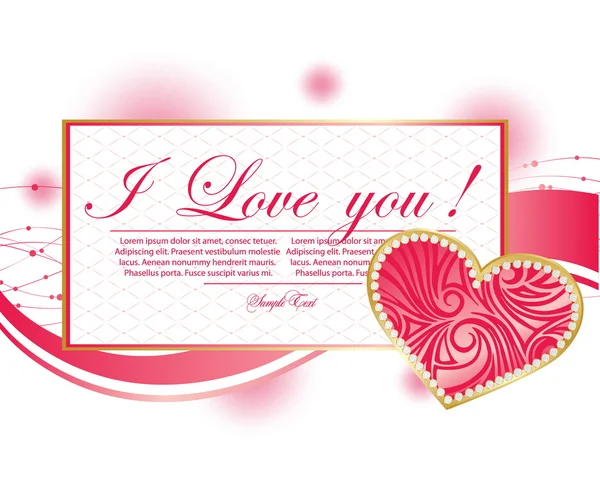 Kalpleri ile soyut Sevgililer günü kartı — Stok Vektör