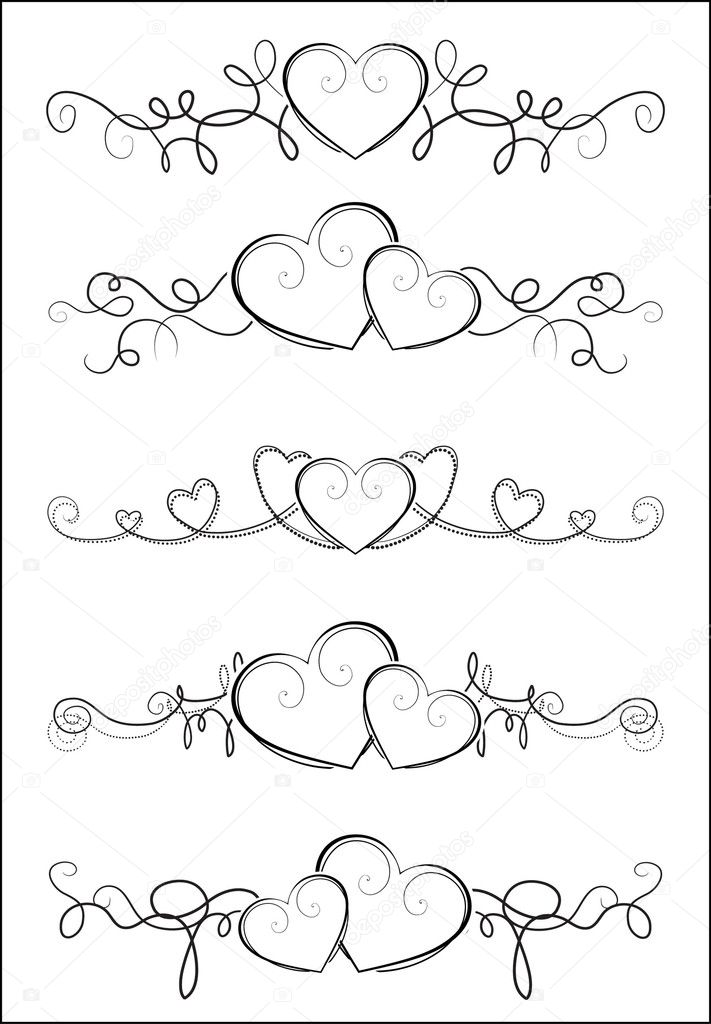 Cards templates with heart