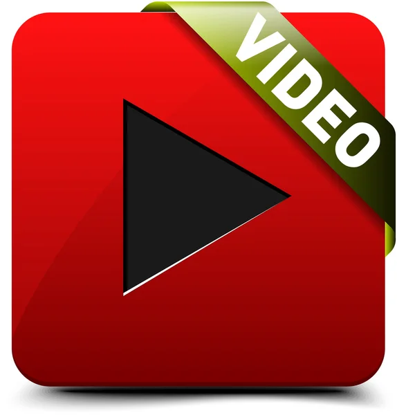 Titta på video-knappen — Stock vektor