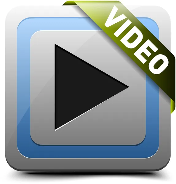 Ver botón de vídeo — Archivo Imágenes Vectoriales