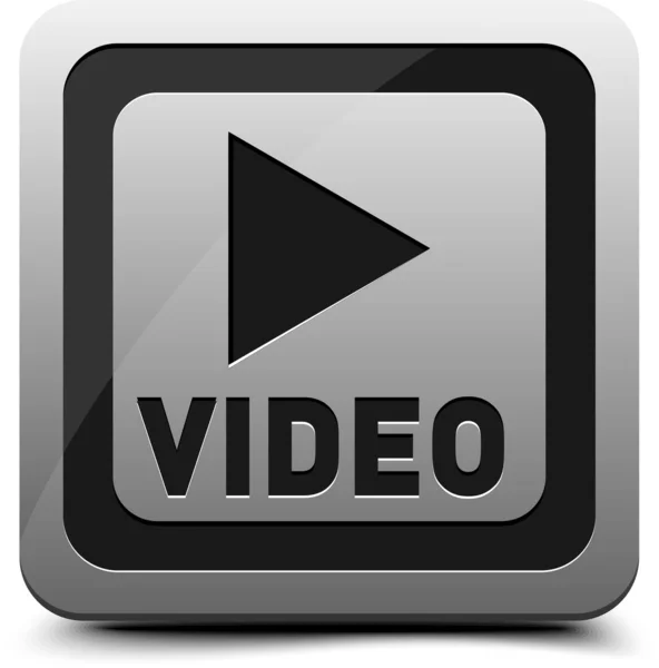 Horloge video knop — Stockvector