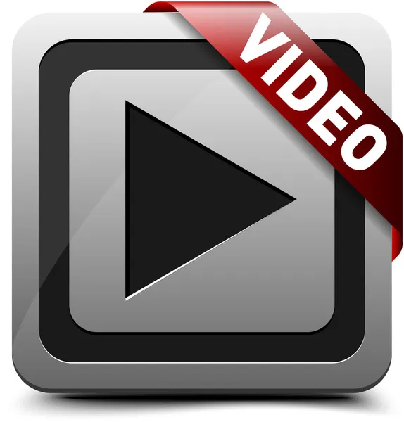 Assista botão de vídeo — Vetor de Stock
