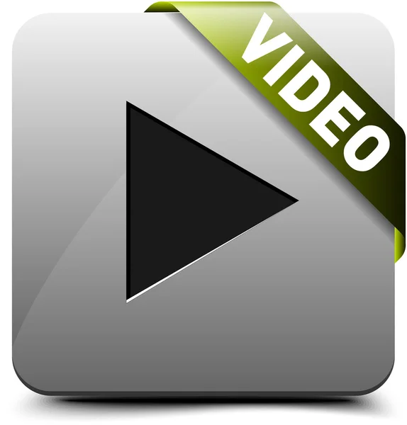 Кнопка просмотра видео — стоковый вектор