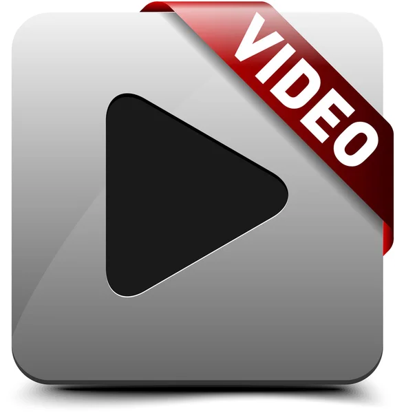 Ver botón de vídeo — Archivo Imágenes Vectoriales