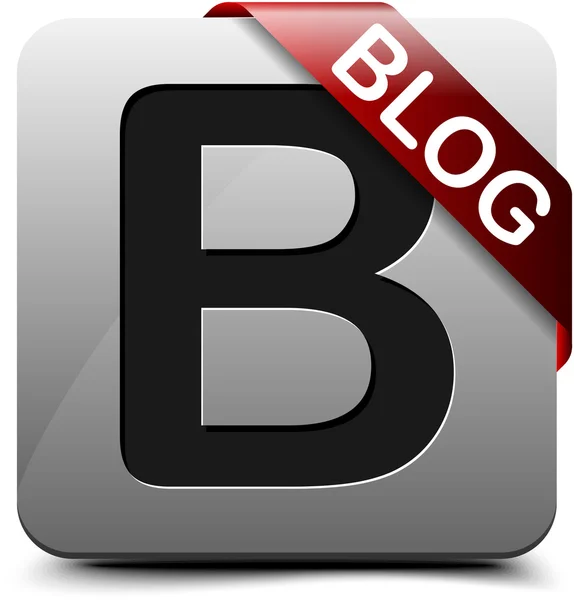 Botón Blog — Vector de stock