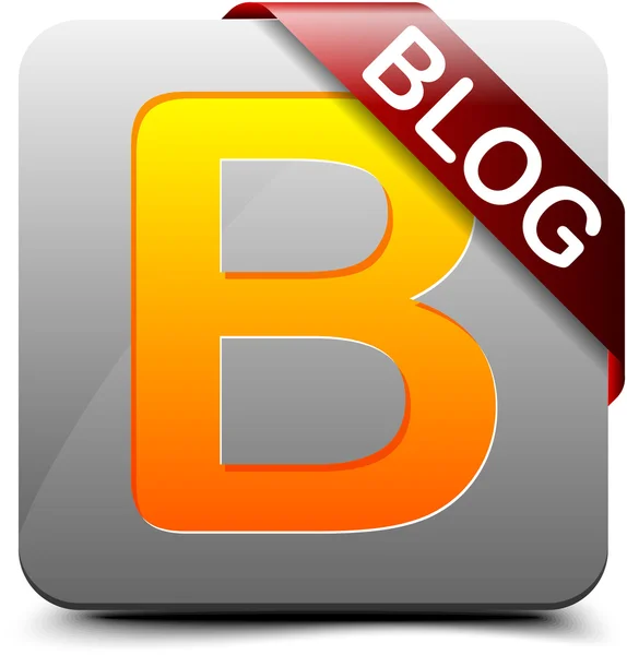 Blog button — Stock Vector