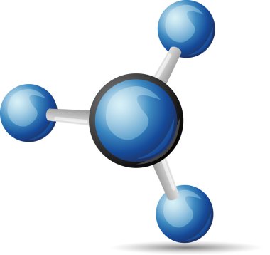 CH4 methane molecule clipart