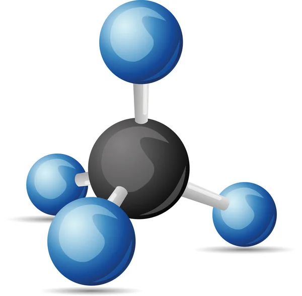 CH4 molécula de metano — Archivo Imágenes Vectoriales