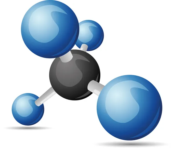 Molekuly metanu CH4 — Stockový vektor