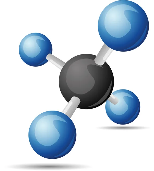 CH4 methane molecule — Stock Vector