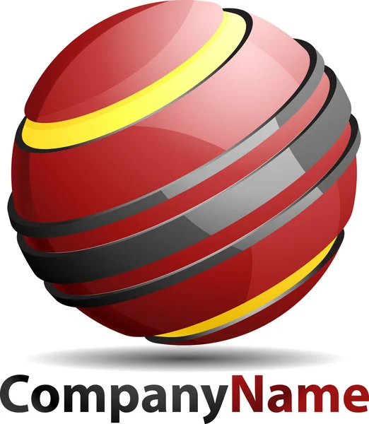 抽象的な 3 d 球のビジネスのロゴ — ストック写真