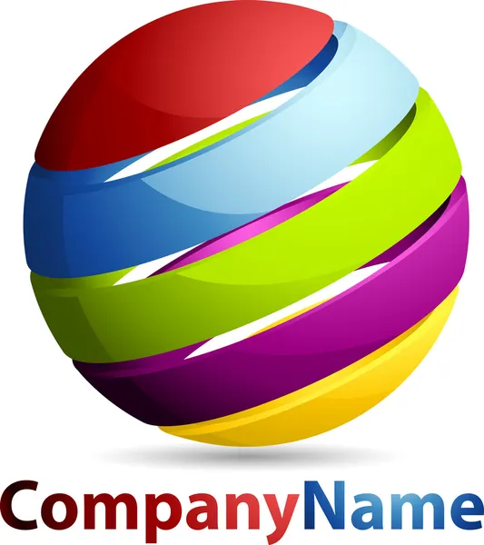 Abstrakte 3D-Kugel Business-Logo — Stockfoto