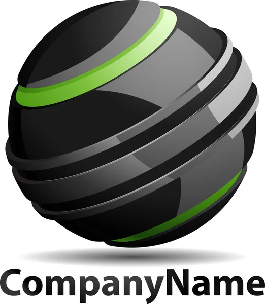 Logo d'entreprise abstrait Sphère 3D — Photo