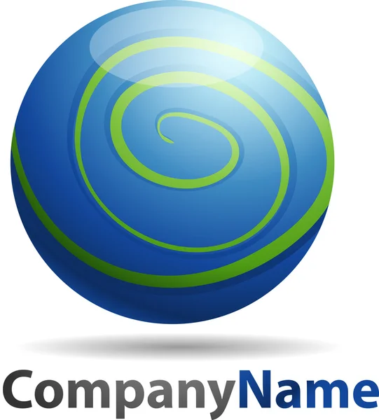 Logotipo de negocio de esfera 3D abstracta —  Fotos de Stock