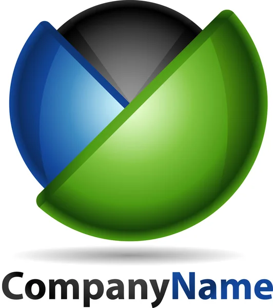 Streszczenie 3d Kula logo firmy — Zdjęcie stockowe