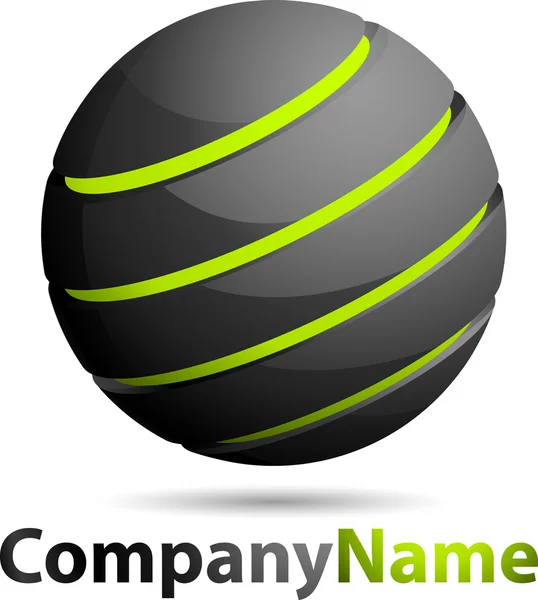 Logo d'entreprise abstrait Sphère 3D — Photo