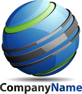 Abstract 3D Sphere Business Logo clipart