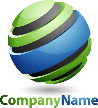 Abstract 3D Sphere Business Logo clipart