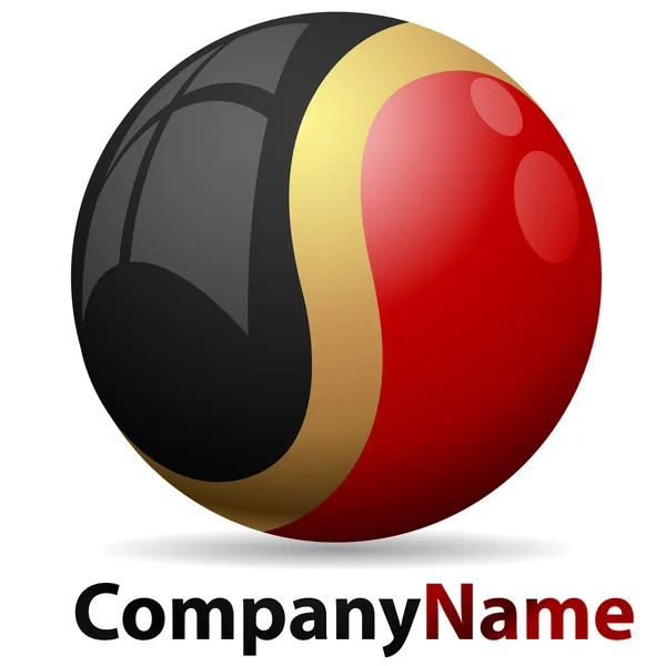 抽象 3d 球形企业徽标 — 图库矢量图片