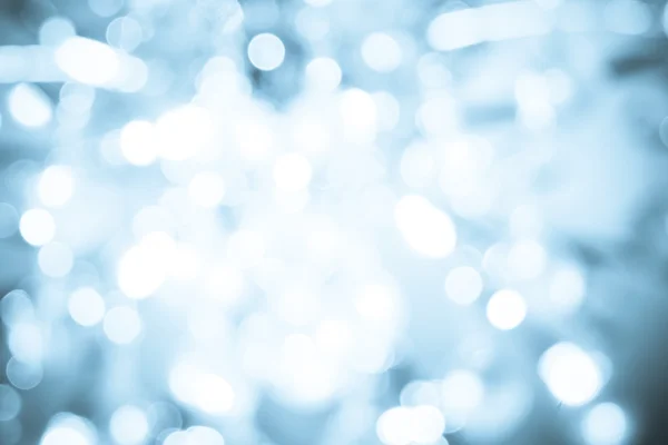青いクリスマスライトの背景 — ストック写真