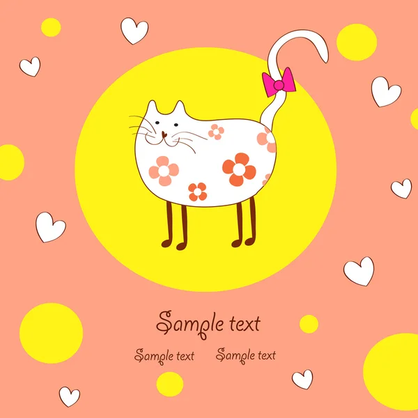 Zábavná dáma kočka — Stockový vektor