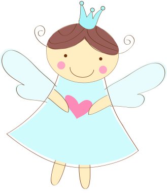 Little angel greeting card clipart