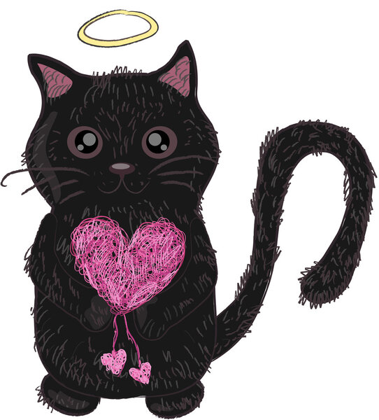 Kittens with red heart