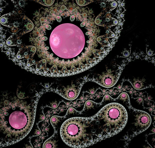 Αφηρημένη fractal υπόβαθρο στη μαύρη για έργα τέχνης, pamph — Φωτογραφία Αρχείου
