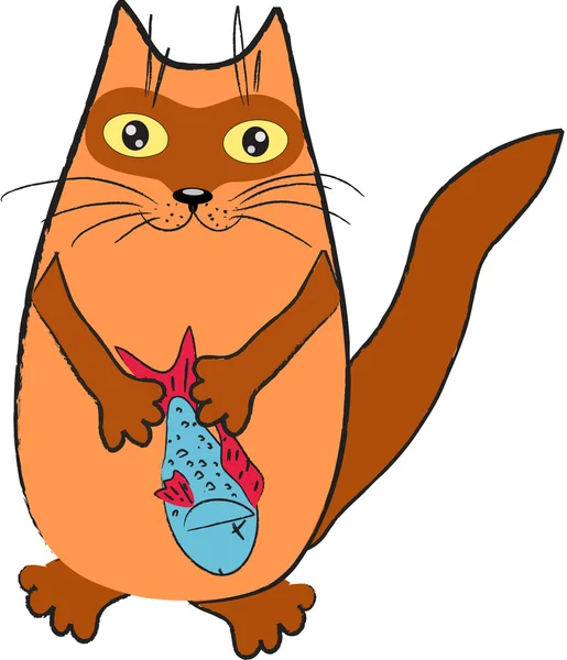 แมวหิว — ภาพเวกเตอร์สต็อก