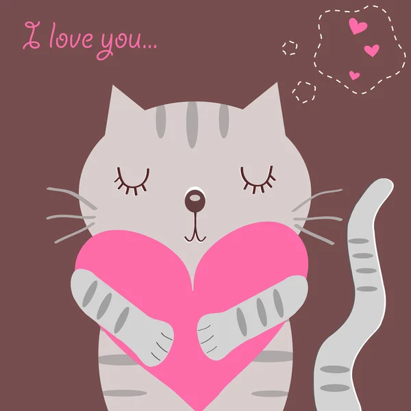 愛する猫 — ストックベクタ