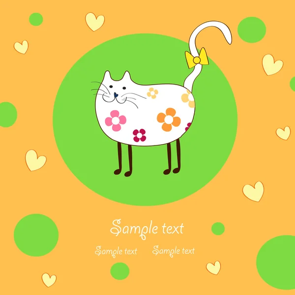 Zábavné bílá kočka — Stockový vektor