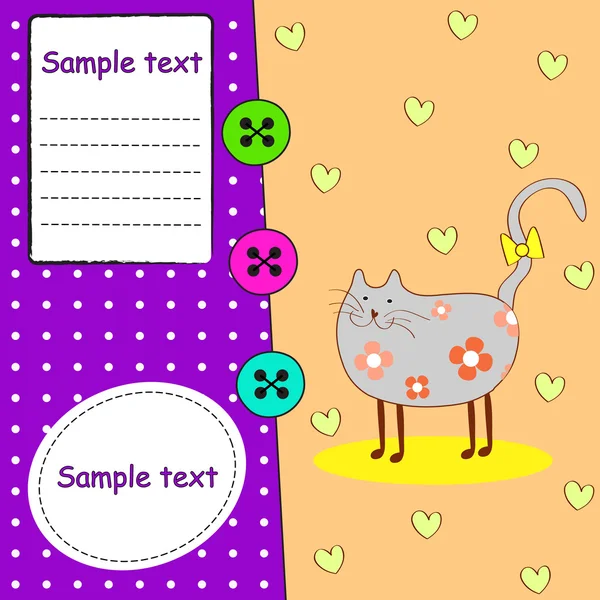 Zábavná dáma kočka — Stockový vektor
