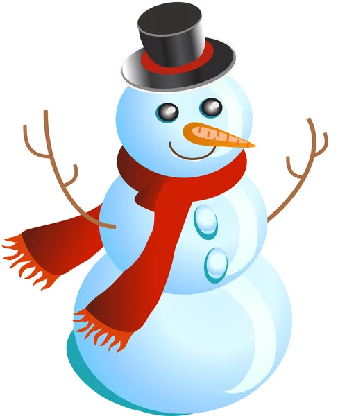 Feliz muñeco de nieve — Vector de stock