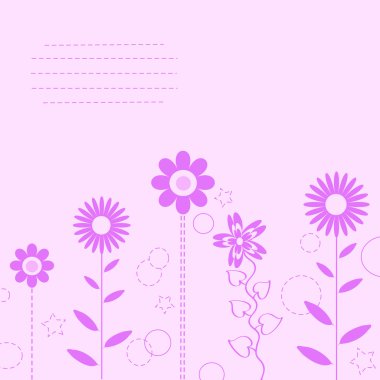 Pink flower background for art projects, pamphlets, brochures or cards clipart